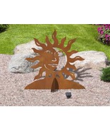 30in Tall Eclipse Modern Decor Sturdy Rust Metal Yard Art Lawn Sculpture - $279.00