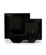 16 Piece Square Beaded Stoneware Dinnerware set by Lorren Home Trends, B... - $142.64 CAD