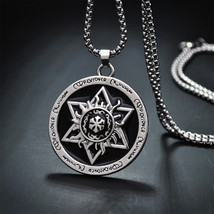 Mens Jewish Star of David Pendant Protection Necklace Stainless Steel Chain 24" - £9.56 GBP