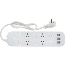 Jackson Industries USB Charging Powerboard - 10 Outlet White - £57.66 GBP