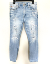 American Eagle Mens 31x32 Blue Denim Air Flex + Distressed Athletic Slim Jeans - £11.70 GBP