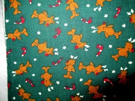 Fabric Christmas Concord Rudolph Reindeer on Green to Quilt Craft Sew $4.50 - £3.58 GBP