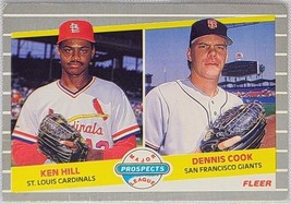 1989 Fleer Baseball #652 Pitcher Prospects Ken Hill Dennis Cook - $3.91