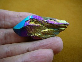 (R1-72) iridescent Aurora Crystal quartz titanium GEM gemstone Aura specimen - £17.08 GBP