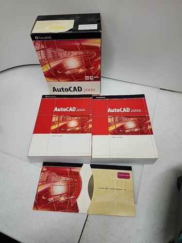 AutoCAD 2000 with 2-CD's, Manual, Serial # and CD Key - $395.99