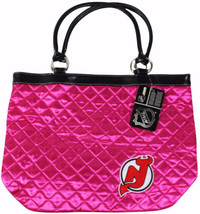 New New Jersey Devils Pink Quilted Hobo Bag Purse Nhl Hockey Nwt Free Shipping ! - $22.27
