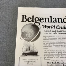 National Geographic November 1919 Belgenland World Cruise Vintage Print Ad KG - £9.47 GBP