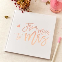 Polaroid Bridal Shower Guest Book Blank Pages Rose Gold Guest Book 8.5 Square Bl - £35.16 GBP