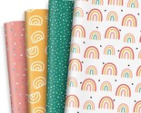 12 Sheet Boho Wrapping Paper 4 Style Boho Rainbow Sun Pattern Packaging ... - £20.44 GBP