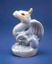 Purple Lusterware Ceramic Dragon Figurine Rare Vintage  - £32.35 GBP