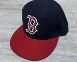 New Era 59Fifty Boston Red Sox Hat Cap Mens Fitted Size 6 5/8 Blue Red MLB - $6.63