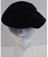 Vintage Black Velour Womens Fashion Hat Fascinator Made in Italy - $535.45 MXN