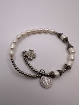 Vintage Religious Pearl Wrap Bracelet One Size Fits All - £8.86 GBP