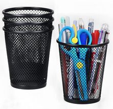 HappyHapi Mesh Pen Holder 4pcs, Black Pen Holder for Desk 2.48&quot;D x 3.54&quot;... - $9.90