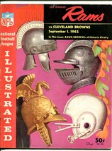 L.A. Rams vs Cleveland Browns-NFL Football Game Program 9/1/1962-pix-stats-VG - £65.05 GBP
