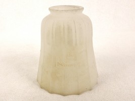 Vintage/Antique Glass Lamp Shade, Translucent White, Relief Art, 2 1/8&quot; ... - $29.35