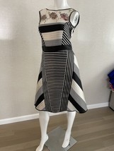 NWT $330 SAVE THE QUEEN Made in Italy Embroidered Lace Striped Flare Dre... - $98.99