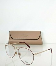 Brand New Authentic Tod&#39;s Eyeglasses TO 5257 066 56mm Burgundy &amp; Gold  TO 5257 - £104.54 GBP