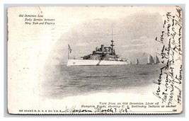 Battleship Indiana At Anchor 1905 Dominion Line UDB Postcard H18 - £4.09 GBP