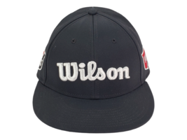 Wilson Staff Tour Flat Brim Golf Cap (Black, Adjustable) Hat NEW - £16.32 GBP