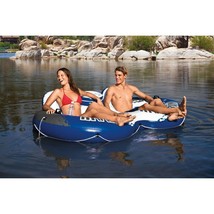 Float Inflatable Pool 2-Person Floating Raft Lake Water Lounge Tube Floa... - £51.87 GBP