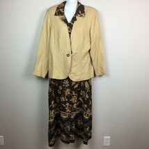 Two Twenty Women&#39;s Brown Beige Dress Jacket Twinset Work Office Business... - $39.99