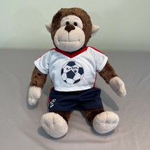 Vintage Build A Bear Monkey Chimp Plush Soccer Uniform Hard to Find Monkeys BABW - £18.67 GBP