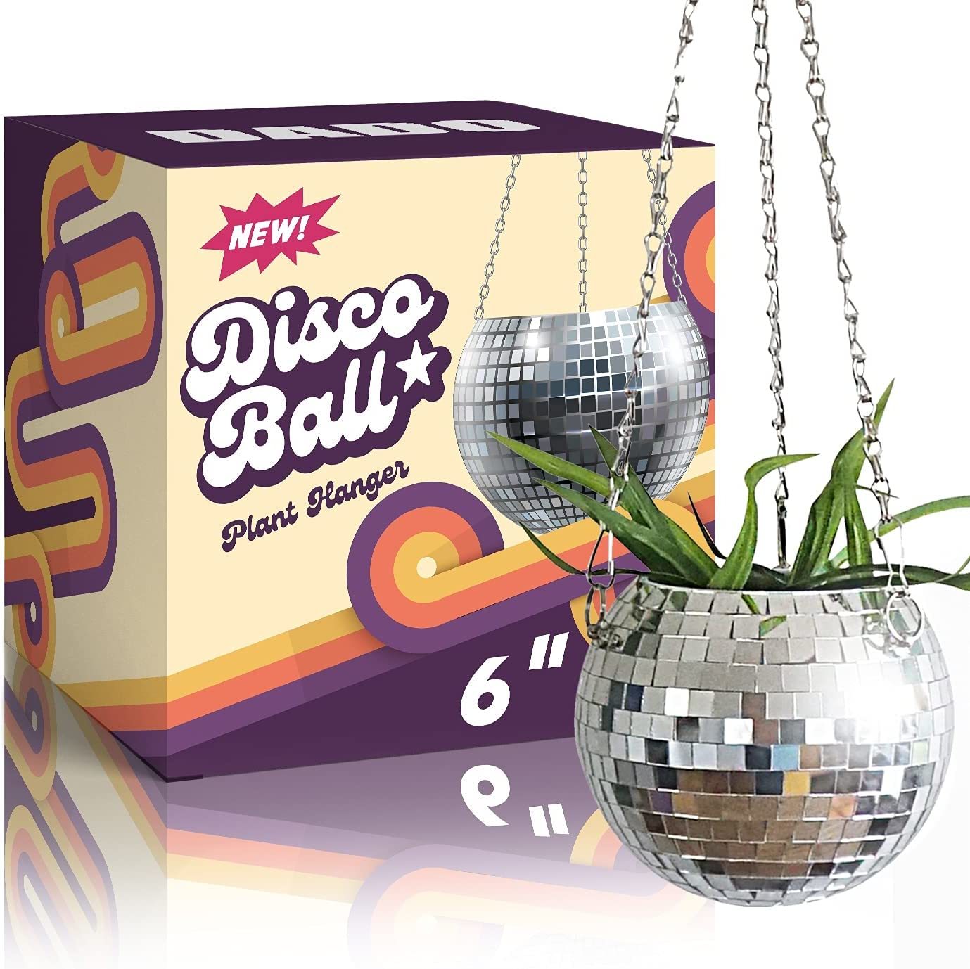 Dado 6" Disco Ball Planter - Disco Planter For Indoor Plants- Disco Ball Plant - $39.99