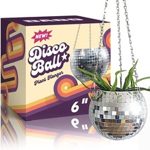 Dado 6&quot; Disco Ball Planter - Disco Planter For Indoor Plants- Disco Ball Plant - £32.06 GBP