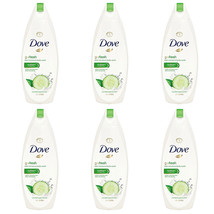 Pack of (6) New Dove Body Wash Cool Moisture 22 Fl oz Cucumber &amp; Green Tea - £46.90 GBP