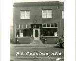 RPPC Post Office Canfield Ohio OH Street View  UNP Postcard - £22.98 GBP