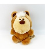 Vintage 1982 Applause Augie Plush Bear 6&quot;  Droopy Eyes Stuffed Animal Tan - $14.99