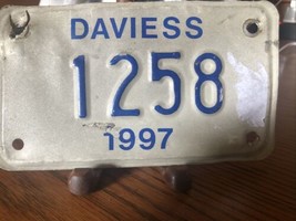 Indiana Amish Non-Motor Vehicle License Plate Daviess County Buggy 1997 - £23.75 GBP