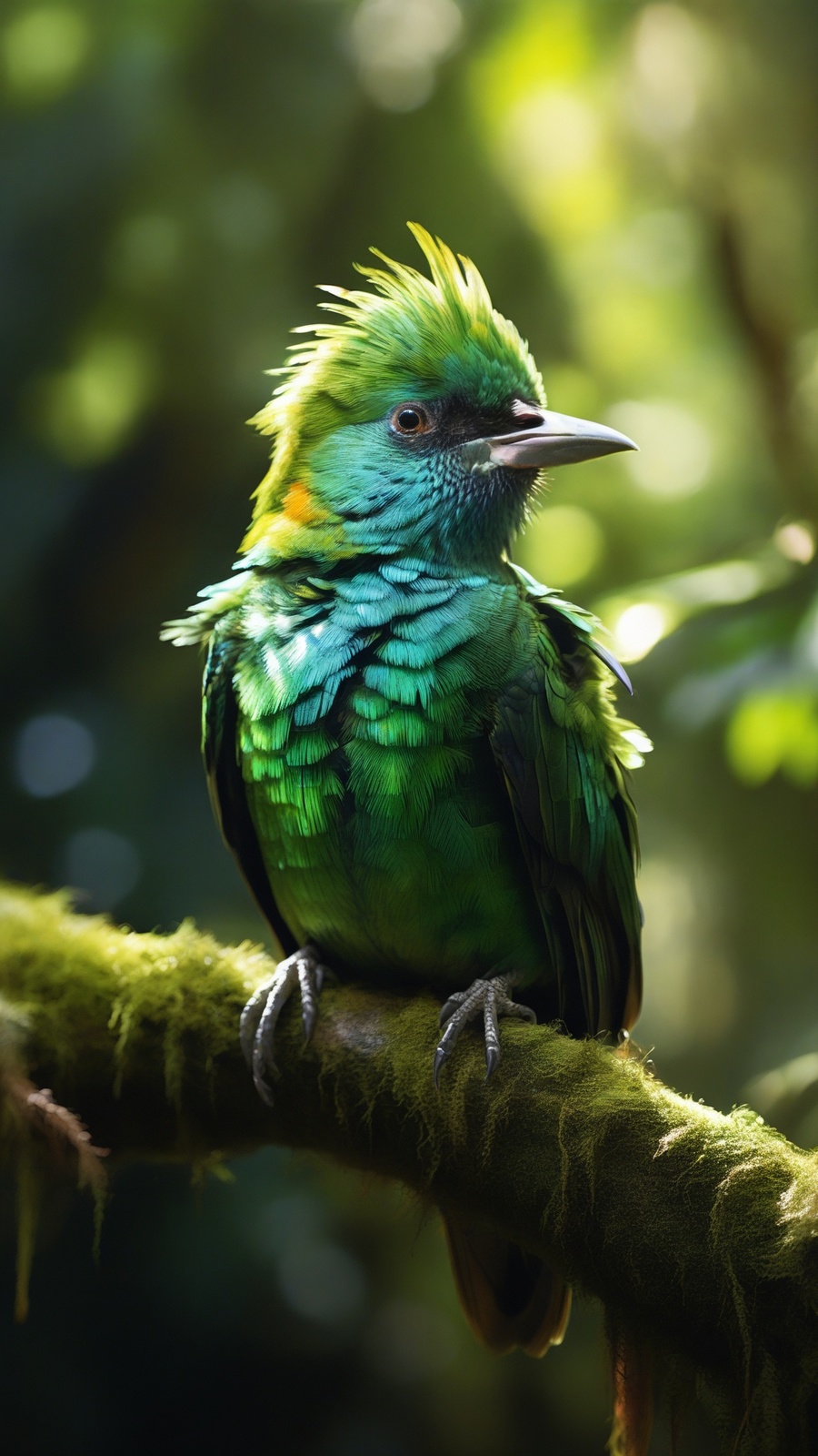 A vibrant emerald green bird, Printable Watercolor clipart, wall art decor - $1.00