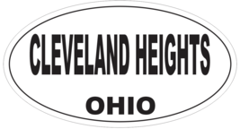 Cleveland Heights Ohio Oval Bumper Sticker or Helmet Sticker D6066 - £1.10 GBP+