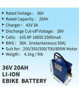 24V/36V 20Ah Lithium Ion Ebike Battery Pack Electric Bicycle Wheelchairs... - £125.78 GBP+