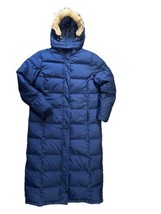 L.L. Bean Ultrawarm Winter Hooded Long Coat Quilted Navy Blue Women&#39;s Si... - $93.50