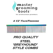 Master Grooming Tools Greyhound Style 4 1/2&quot; RAINBOW FACE-FINISHING COMB... - $15.99