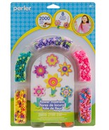 Perler Fused Bead Kit Flower Madness 2000 Beads 8 Projects Materials Inc... - $14.79