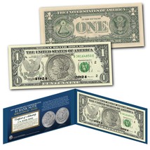 Authentic $1 Bill commemorates 100th Anniversary final MORGAN DOLLAR Silver Coin - $13.98