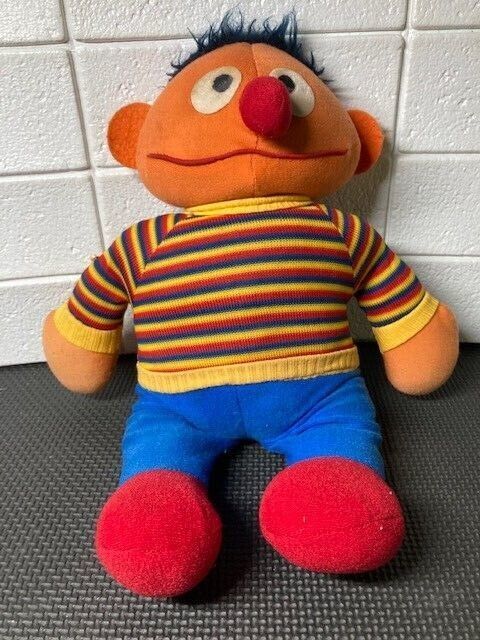 Lonely Previously Loved Vintage Sesame Street 12&quot; Ernie Stuffed Plush Se... - $8.15