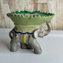 Vintage Ceramic Elephant Ashtray Dish Trinket Holder Japan - $334.10 MXN
