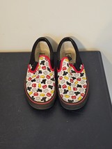 VANS Disney Mickey Mouse Slip-On Canvas Shoes Mens Size 9.5 Womens Size 11 EUC - £35.61 GBP
