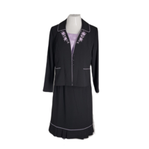 Sag Harbor Classy Top, Blazer &amp; Knee Length Skirt 3 Piece Outfit Set ~ Sz 10  - £33.00 GBP