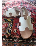 STEVEN MADDEN DARIELLA WHITE LEATHER WOMEN&#39;S SANDALS SHOES - SIZE 8 M - $109.02 CAD
