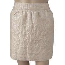 Loft Wool Blend Metallic Skirt 00P Tapestry Mini Micro Vtg Y2K Silver Be... - $19.79