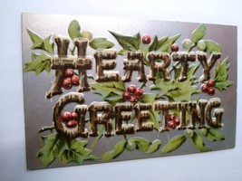 Vintage Christmas Postcard Valentine Series UNC Union Neyes Co Embossed Greeting - £16.38 GBP