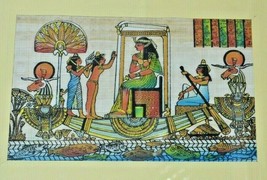 Vintage Original Hand Painted Egyptian Miniature Painting On Papyrus - £23.80 GBP