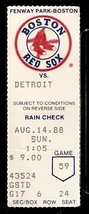Detroit Tigers Boston Red Sox 1988 Ticket Alan Trammell Jim Rice Roger Clemens - £2.34 GBP