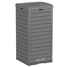 31 Gallon Outdoor Trash Can, Waterproof Resin Garbage Can with Tiered - $125.72